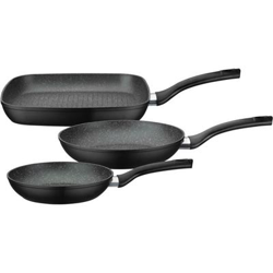 GSW - 209359 - Juego de 3 sartenes y rejilla - Aluminio forjado - GOURMET GRANIT - 20/24/28 cm - VITAFLON GRANIT revestimiento antiadherente características