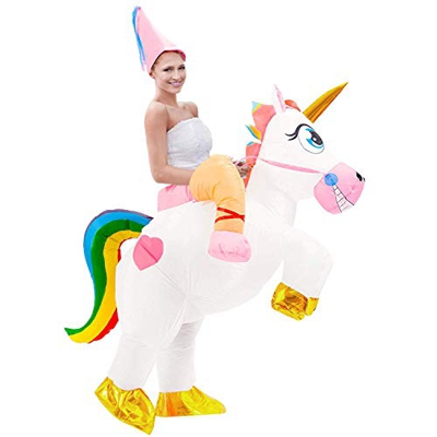Tacobear Disfraz Inflable De Unicornio Traje De Cosplay Fiesta para Adulto Disfraz Hinchable de Halloween Caballo Hinchable Disfraz Unicornio Hinchabl