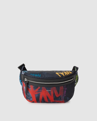 DKNY - Riñonera De Mujer En Azul Marino Con Estampado Multicolor