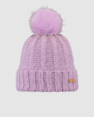 Barts - Gorro De Mujer Geranium De Punto En Rosa Con Pompón De Pelo