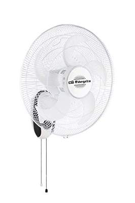 Orbegozo WF 0145 - Ventilador de pared con 5 aspas, 45 cm de diámetro, 3 velocidades de ventilación, cabezal inclinable 80 W de potencia