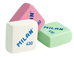 Milan 430 - Caja de 30 gomas de borrar, miga de pan características
