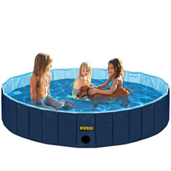 KOPEKS Piscina Extra Grande Infantil Ideal para Niños/Mascotas Perros 160 x 30 cm - Azul Marino y Celeste - XL - XXL en oferta