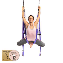 Yoga Trapeze por YOGABODY de Color Lila, para Colgarse y Aliviar el Dolor de Espalda. Yoga Aéreo/ Yoga Trapecio/ Columpio de Yoga. DVD Incluído características