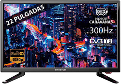 TV LED 20" INFINITON HD para CARAVANAS - USB, HDMI, 200Hz, Modo Hotel (Adaptador 12V Incluido) en oferta