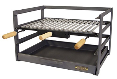 IMEX EL ZORRO Cajón Barbacoa con Parrilla, Negro, 46x41x35 cm, 71477.0
