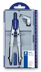 Staedtler NORIS CLUB 550 01, compás escolar de precisión con rueda de ajuste características