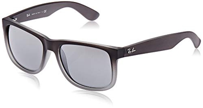 Ray-Ban Sunglasses Justin 4165 852/88 Rubber Grey Silver Mirror Gradient Large