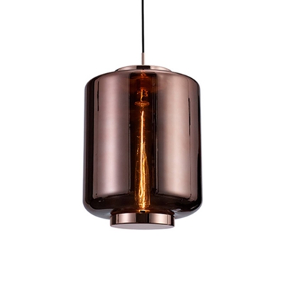 Lámpara 1 Luz - Mediano SERIE JARRAS ACABADO ROSA GOLD GLASS-COOPER METAL - DIYAS