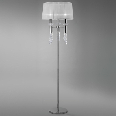 Pie De Salon 3 Luces SERIE TIFFANY ACABADO Chrome - DIYAS