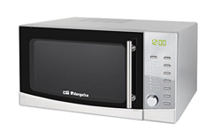 Microondas con Grill Orbegozo mig 3420 Acero Inoxidable 1000w 34l Capacidad 8 Niveles de Potencia 9 Menús de Cocción características