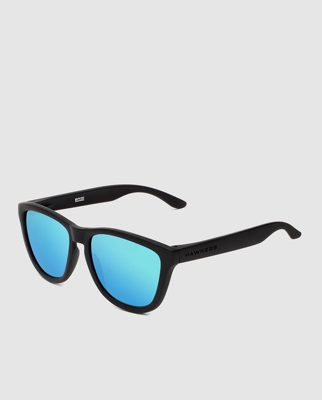 Hawkers - Gafas De Sol Unisex Squared De Nylon En Negro Con Lentes Azules