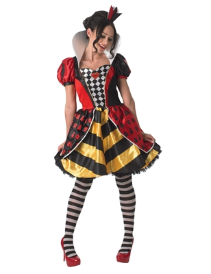 Adults Red Queen Dress Alice In Wonderland Costume