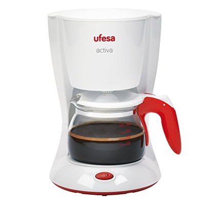 Café - Ufesa CG7213 Independiente Cafetera de filtro Rojo, Blanco 6 ta