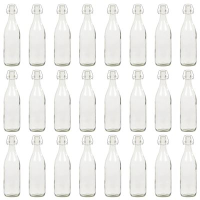 Botellas de vidrio con cierre de clip 24 unidades 1 L - VIDAXL