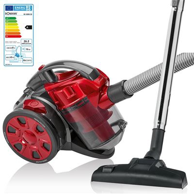 Bomann BS 3000 - Aspiradora trineo ciclonico sin bolsa clasificación A, 700W, color rojo