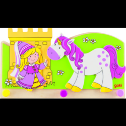 goki  Percha Princesita con Unicornio - de colores en oferta