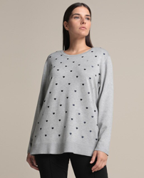 Woman Plus El Corte Inglés - Jersey Gris De Mujer Talla Grande Con  Corazones a un precio más barato - Shoptize
