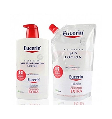 Eucerín loción enriquecida 1l + family pack 400ml