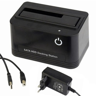 Almacenamiento - Gembird HD32-U2S-4 USB 2.0 Type-A Negro estacion base