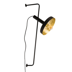 WHIZZ APLIQUE EXTENSIBLE ORO SATINADO/NEGRO 1xE27 Aplique de pared - Oro en oferta