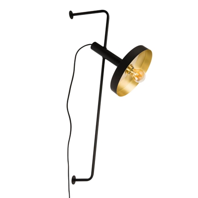 WHIZZ APLIQUE EXTENSIBLE ORO SATINADO/NEGRO 1xE27 Aplique de pared - Oro
