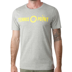 Tennis-Point Basic Camiseta De Manga Corta Hombres - Gris Claro, Blanco características