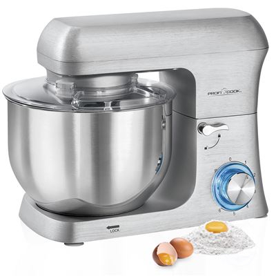 Proficook KM 1188 - Batidora Amasadora semi-profesional 6 litros, 8 velocidades, cuerpo metal, 1500W