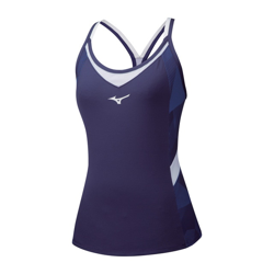 Mizuno Printed Camiseta De Tiras Mujeres - Azul Oscuro, Blanco precio