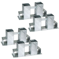 Ayudas para apilar leña en metal galvanizado al fuego 4 piezas, Plata en oferta
