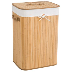 Cesto para la ropa con saco interior, Beige, 72 L en oferta