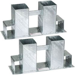 Ayudas para apilar leña en metal galvanizado al fuego 2 piezas, Plata características
