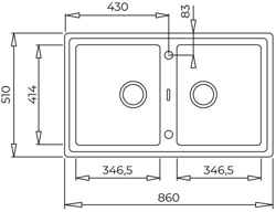 Teka - Fregadero Con 2 Cubetas De Granito Stone Negro características