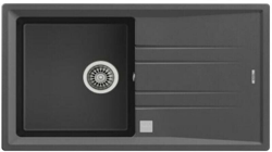 Teka - Fregadero Con 1 Cubeta Y Escurridor Reversibles De Granito Stone Gris oscuro 50 cm características