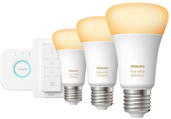 Philips - Kit 3 Bombillas Hue White Ambiance 9W E27 + Puente + Mando Inalámbrico precio