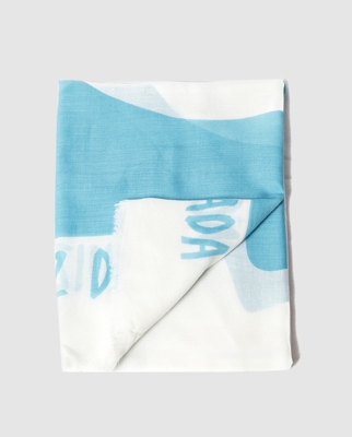 Agatha Ruiz De La Prada - Fular En Azul Con Estampado Grande De Nubes