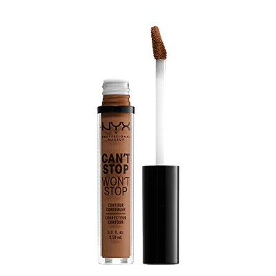 Nyx Professional Makeup Corrector No Comedogénico, Waterproof Y De Larga Duración Can'T Stop Won'T Stop 24H Tono  17  Cappuccino Para Pieles Muy Oscur