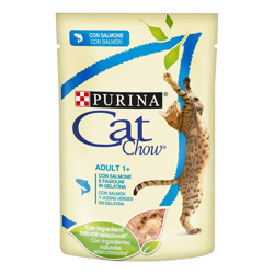 Purina Cat Chow - Comida Húmeda Para Gatos Adultos Salmón En Gelatina 85 G precio