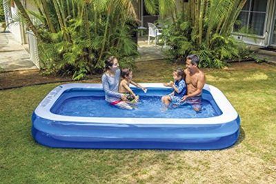 JILONG JL010291-2NPF Inflable Rectangular 1240L Azul, Color Blanco - Piscina (Inflable, Rectangular, 1240 L, Azul, Color Blanco, 6 año(s), 37 cm)