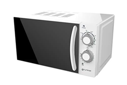Grunkel - Microondas con grill blanco de 20 litros de capacidad y 700W. 5 niveles de potencia y 3 niveles de combinado, función descongelación y tempo características