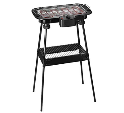 Bastilipo BBQ-2000P BBQ-2000P-Barbacoa electrica de Exterior-con patas-2000W de Potencia y Parrilla de 47 x 35cm-Barbacoa sin Humo-Fácil de Limpiar-2 