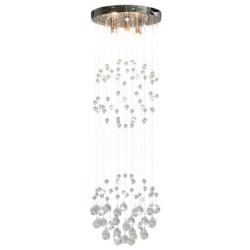 Lámpara de techo con cristales plateado esférica 3 bombillas G9 - VIDAXL precio