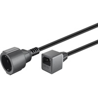 55528 cable de transmisión Negro 1,5 m CEE7/7 C14 acoplador, Cable alargador