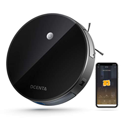 Robot aspirador con función WLAN, Dcenta diseño extremadamente plano, potencia de succión 1300 Pa, funcionamiento silencioso, robot aspirador de carga en oferta
