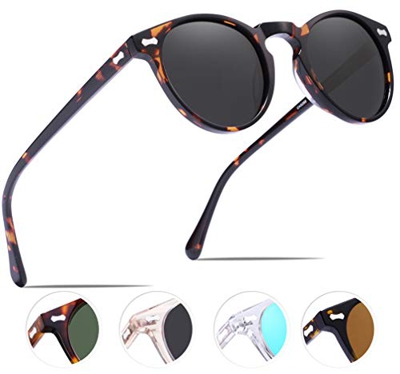Carfia Vintage Polarizadas Gafas de Sol Mujer Hombre UV400 Protección para Viajes Conducir