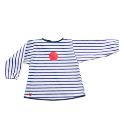 BabyTOlove - Babero De Manga Larga Baby To Love Impermeable Rayas Azul en oferta