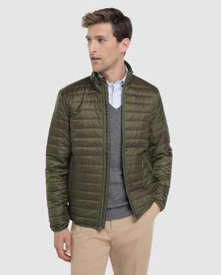 Brooks Brothers - Plumífero De Hombre Verde Con Dos Bolsillos