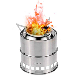Lixada Estufa de Leña Alcohol Portátil Acero Inoxidable Ligero en oferta