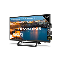 Televisor Led 24 Pulgadas HD Smart, TD Systems K24DLX9HS. Resolución 1366 x 768, 2X HDMI, 2X USB, Smart TV. precio