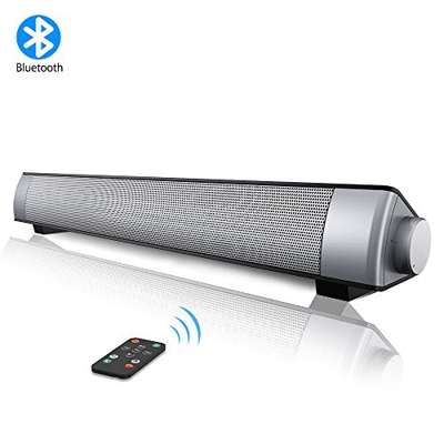 VersionTECH. Barra de Sonido PC Altavoz con Cable e Inalámbrico Bluetooth, Altavoz Estéreo con Control Remoto, SoundBar USB Portátil para Cine en Casa